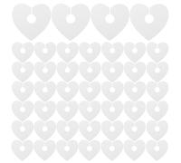 BIUDECO 50pcs Heart Drink Glass Markers Paper Tags for Wine Cup Identifiers with Drink Identification, Decorative and Stylish 2.7x2.6 Inches Paper Charms for Party and Events, Valentines