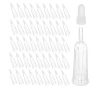 BIUDECO 50pcs Transparent Ampule Applicator Tips for Liquid Dispensing Tpe Curved Neck Replacement Tips for Ampule Bottles Leak Resistant Design Prevents Spills and Hand Contamination