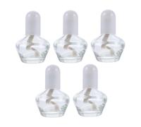 BIUDECO 5pcs 60ml Glass Alcohol Burner Lamp Set Thickened Design for Laboratory Heating Portable Alcohol Light for Chemistry and Science Experiments