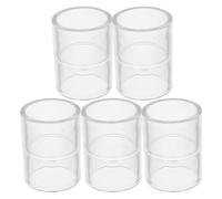 BIUDECO 5pcs Acrylic Straight Connectors for Aquarium Pipe Coupling with 1.25in Id, Hard Tube Structure, Chemical Stability and Effortless Installation for Fish Tank and Water Pipe