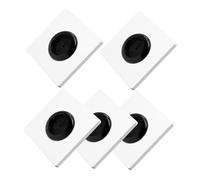 BIUDECO 5Pcs Cable Wall Plate with Rubber Gasket Pass Through Cover for Cable Management and Cord Hiding Easy Installation Blank Outlet Cover for Wall Mount Tv and Speaker Wires