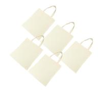 BIUDECO 5pcs Canvas Tote Bags DIY Plain Shoulder Bags for Women Heat Transfer Printable Reusable Shopping Grocery with Spacious Design