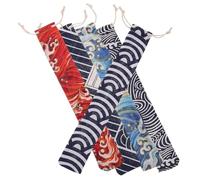 BIUDECO 5pcs Drawstring Tableware Bags Cotton Pouches for Daily Use Chopsticks Fork Spoon Organiser