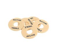 BIUDECO 5pcs Electric Guitar Toggle Switch Plate Rhythm Treble Washer Rings Replacement Parts with Lettering for Easy Installation