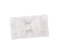 BIUDECO 5Pcs Headband Soft Nylon Bowknot Hairbands for Textured Design White Beige Flesh Pink Mint Green Grey Cute Accessories for Boy Girl