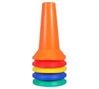 BIUDECO 5pcs Mini Agility Training Cones Plastic Soccer Field Markers Multi-color Safety Barricade Roadblock for Football Basketball Skating Practice