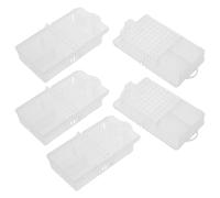 BIUDECO 5PCS Plastic Cage Beekeeping Tool Double-Compartment Rearing Box for Hive Transport and Bee Rearing Equipment