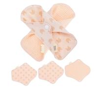 BIUDECO 5pcs Reusable Organic Cotton Menstrual Pads Super-Absorbent Washable Sanitary Towels for Women Soft Breathable Comfortable Panty Liners with Random Patterns
