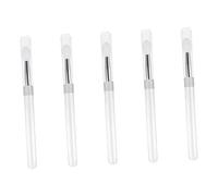 BIUDECO 5Pcs Silicone Lipstick Applicator Eyeshadow Brush Non Stick Makeup Tool for Precise Lip and Eye Color Application Portable Travel Friendly Design