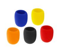 BIUDECO 5pcs Windshield Covers for Microphone Sponge Mic Windscreens Mic Covers for Microphones Protects from Wind Noise for Recording and Live Streaming