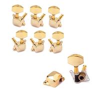 BIUDECO 6 PCS Guitar Tuning Keys Machine Heads Lr Sealed String Pegs with Ferrules Screws Replacement for Acoustic Electric Bass Guitars