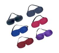 BIUDECO 6 Pcs Nose Sleep Eye Mask Solid Color Contoured Blindfolds for Travel Home Use Light Blocking Soft Patch for Comfortable Rest Black Blue Cyan Rosy Deep Red Purple