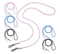 BIUDECO 6 Pcs Nylon Glove Strings for Multi-Color Mitten Clips Anti-Lost Lanyard Glove Straps for s in Navy Blue and Pink