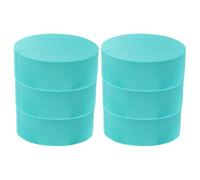 BIUDECO 6 Pieces Small Hair Sponge Curlers C-Shape Curling Hair Rings Soft Blue