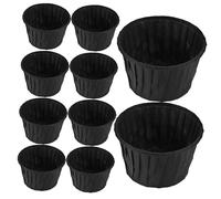 BIUDECO 60PCS Black Small Paper Cake Cups Non-Stick Baking Muffin Holders for Cupcakes Desserts Party Favors Wedding Birthday Anniversary Events Heat Resistant Up