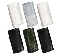 BIUDECO 6pcs 15g Empty Lip Balm Tubes and Deodorant Balm Containers with Caps Oval Flat Design Portable DIY Lip Gloss Holders for Travel and Personal Care Random Color