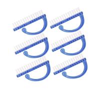BIUDECO 6pcs Dust Brush for Cleaning Nail Powder Plastic Fingernail Scrub Nail Dust Manicure Accessory
