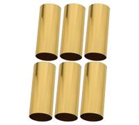 BIUDECO 6pcs E14 Metal Candle Socket Covers for Chandeliers, Gold Ceiling Lamp Sleeves 25mm Diameter x 60mm Length, Candelabra Base Sleeves Compatible with European Crystal Pendant Lights