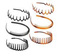 BIUDECO 6pcs Elastic Toothed Headbands Unisex Invisible Hair Hoops for Washing Face and Daily Use Fashionable Hair Clasps Set