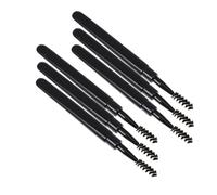 BIUDECO 6pcs Eyelash and Eyebrow Brush with Caps Portable Woman Eyelash Applicator for Lash Separation Curling and Grooming Plastic and Fiber Makeup Tools for Precise Cosmetic Application