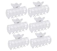 BIUDECO 6pcs Hair Curler Claw Clip Replacement Heatless Curling Clips for Diy Hair Waves and Curls