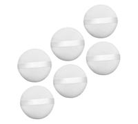 BIUDECO 6PCS Large Round Plush Cosmetic Powder Puff Soft Foundation Makeup Sponges for Home and Salon Use Practical Blending Applicators