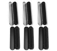 BIUDECO 6pcs Metal Pencil Cases for Students with Supple Liner and Firmly Fix Pen Feature, Rectangular Aluminum Storage Boxes Suitable for Crayons and Markers in School Bag or Briefcase