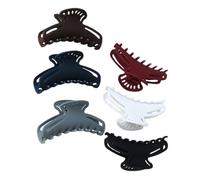 BIUDECO 6pcs Plastic Hair Claws for Women Non-slip Hair Grip Clips with Hollow Design Random Colors for Everyday Use Random Color