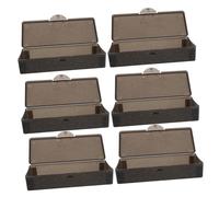 BIUDECO 6pcs Plastic Storage Case Hinge Lid Small Portable Makeup Box for Craft Supplies Medicine and Small Accessories Organization