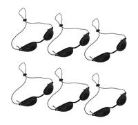 BIUDECO 6Pcs Protective Beauty Eye Goggles for Laser and Ipl Treatments, Soft Blackout Eye Shades with Reusable Plastic Covers, Suitable for Skincare, Sunbathing, and Tanning Bed Use