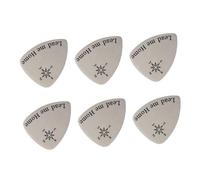BIUDECO 6pcs Quality Titanium Steel Ukulele Picks Thick Guitar Picks Guitar Accessories Kit for Acoustic Players