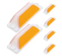 BIUDECO 6pcs Rectangular Reflective Road Markers for Garages and Roads, High Visibility Polycarbonate Plastic Driveway Reflectors with Reflective Effect for Lane Identification and Safety