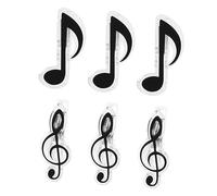 BIUDECO 6Pcs Score Clips Music Note Clips for Sheet Music, Metal Alloy Plastic Coating, Strong Clamping Force Waterproof, Simple Design for Piano Books (Black)