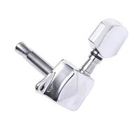 BIUDECO 6pcs Silver Mini Square Semi-closed Guitar Tuning Pegs for Acoustic and Electric Guitars Machine for Improved String Performance and Sound Quality