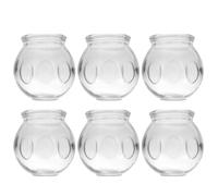 BIUDECO 6pcs Thickened Glass Cupping Set for Chinese Massage Therapy with Vacuum Cup Function to Meridians, for Home and Salon Use