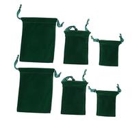 BIUDECO 6pcs Velvet Jewelry Drawstring Pouches Gift Wrapping Bags Dark Green Durable Small Storage Bags for Necklaces Rings Earrings Practical for Travel and Home Use