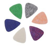BIUDECO 6pcs Wool Felt Ukulele Picks Soft Finger Plectrums Durable Acoustic Guitar Banjo Harp String Protectors in Pink Dark Blue Green Gray Beige Purple for Comfortable Playing