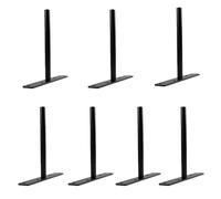 BIUDECO 7PCS Black Hidden Floating Shelf Brackets 200mm Heavy Duty Metal Blind Shelf Supports for Home and Office