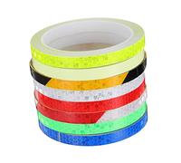 BIUDECO 8 Rolls Bike Reflective Stickers Bright Noctilucence Decals for Mountain Bikes Road Safety High Visibility Warning Tape for Helmets Vehicles and Outdoor Use
