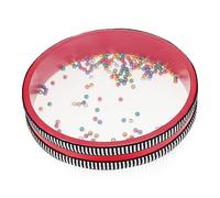 BIUDECO 8Inch Ocean Drum Percussion Wave Drum with Metal Beads Wooden Frame Easy to Use Relaxing Atmosphere Musical Instrument for Beginners