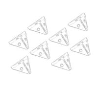 BIUDECO 8pcs Corner Box Brackets for Display Case Acrylic Triangle Connectors Acrylic Corner Bracket Stable Hardware