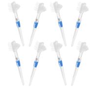 BIUDECO 8pcs Denture Toothbrush for Elderly with Soft Angled Bristles Double Sided Retainer Accessories Portable Oral Care Brush for Deep Cleaning False Teeth and Dentures