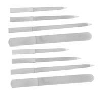 BIUDECO 8pcs Double-Sided Stainless Steel Nail Files Set for Fingernails and Toenails Manicure Tools for Natural Artificial and Nails Portable Travel-Friendly Care
