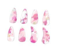 BIUDECO 8pcs Guzheng Finger Picks Durable Nylon Nail Covers for Easy Playing Comfortable Fit Protects Fingers for Musicians and Beginners Large Purple