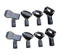 BIUDECO 8pcs Microphone Clip Durable Spring Loaded Handheld Mic Holder Easy Installation for Ktv Stage Performance Concerts More Reliable Design Secure Grip for Various Mic Models