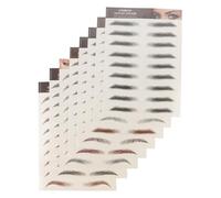 BIUDECO 8Pcs Simulated Eyebrow Stickers for Natural Full Brows Reusable Hair-like Grooming Decals for All Face Types Easy Apply Fake Brow