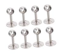 BIUDECO 8Pcs Stainless Steel Ceiling Mount Brackets Heavy-Duty Closet Rod Support Hooks for Curtain Poles and Wardrobe Rails Easy to Install and Multifunctional