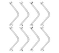 BIUDECO 8pcs Stainless Steel Pool Pole Clips with Butterfly V-Clip Mechanism Heavy-Duty Replacement for Skimmer Poles Brush Handles Vacuum Rods and Leaf Rakes and Stable Grip Pool Cleaning