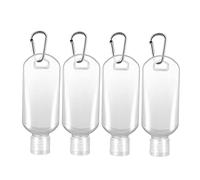 BIUDECO 8pcs Travel Bottles with Carabiner Clip Refillable Hand Bottles for Liquids Transparent Squeeze Containers for Shampoo Lotion and Toiletries Random Color