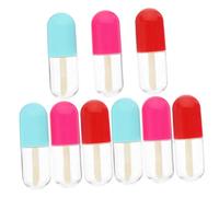 BIUDECO 9 Pcs Refillable Lip Gloss Storage Tubes Compact Empty Lipstick Containers for DIY Cosmetic Filling Travel-Friendly Portable Makeup Bottles with Random Colors Random Color